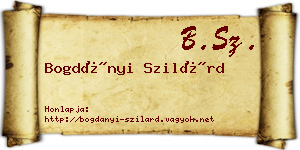 Bogdányi Szilárd névjegykártya