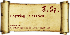 Bogdányi Szilárd névjegykártya